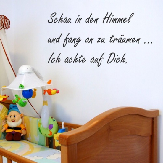 Ich achte auf Dich Kinderzimmer Zitat Wandtatto von Unsere zahlreichen